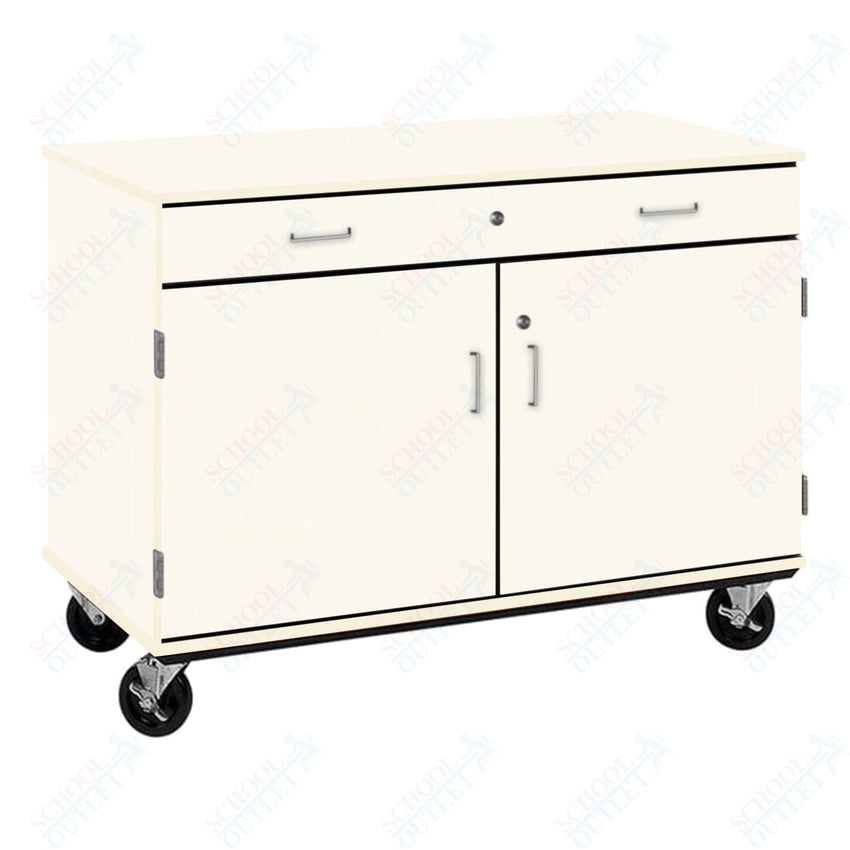 36" Tall Assembled Two Door Mobile Storage Cabinet with Drawer (80430 F36) - SchoolOutlet