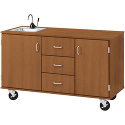 59" Wide Assembled Demonstration Station with Sink, 3 Drawers and 2 Storage Cabinets (80741 F36)