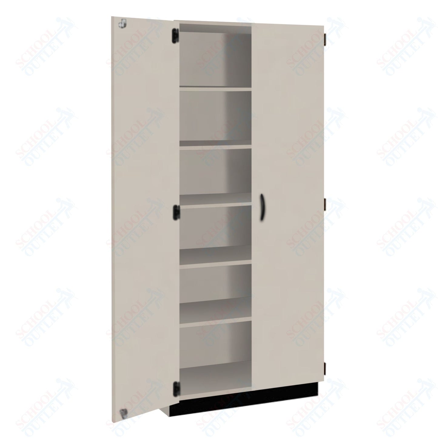 Tall Units Shelf with Door, Lock and Base Molding (83129 K84) - SchoolOutlet