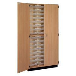 Tall Units 48 3" Bin Trays with Door, Lock and Base Molding (83243 K84)