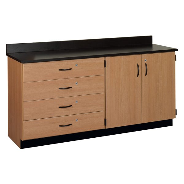 Chemical Resistant Laminate Top Wall Work Counter with Lock (84170 K36 21) - SchoolOutlet