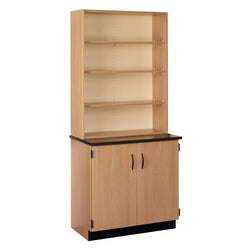 Chemical Resistant Laminate Top Open Shelf Hutch with Lock and Base Molding (84200 K84 21)