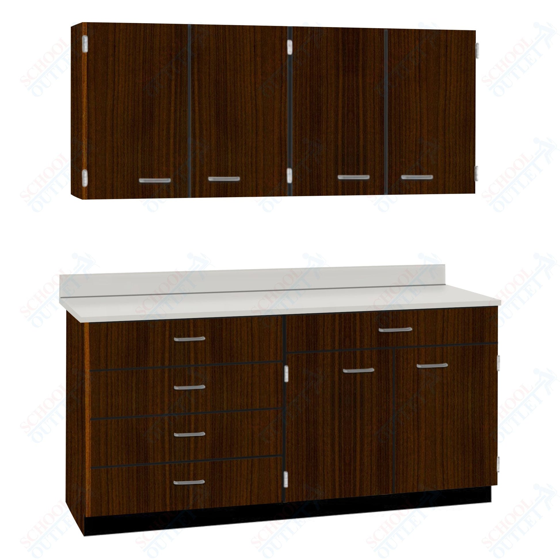 60" Wide Complete Suites with Locks (84512 F60) - SchoolOutlet