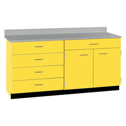 Base Cabinets with Five Drawers and Double Door Shelf (84512 F60 BC)