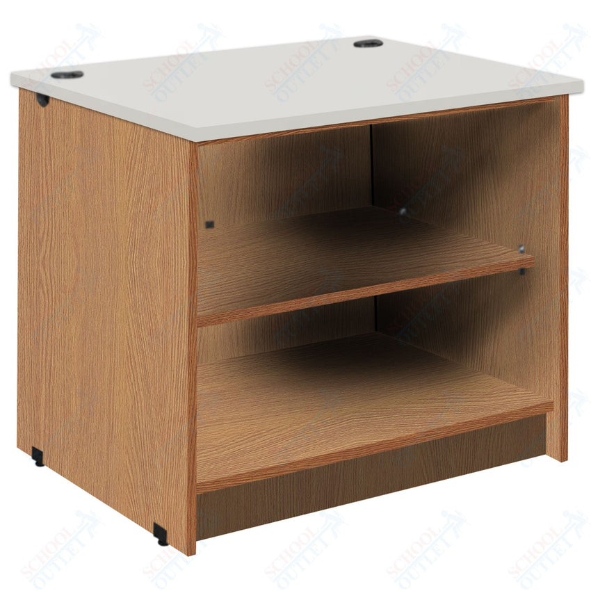 Circulation Desk Units with 2 Open Shelves (88002 Z30) - SchoolOutlet