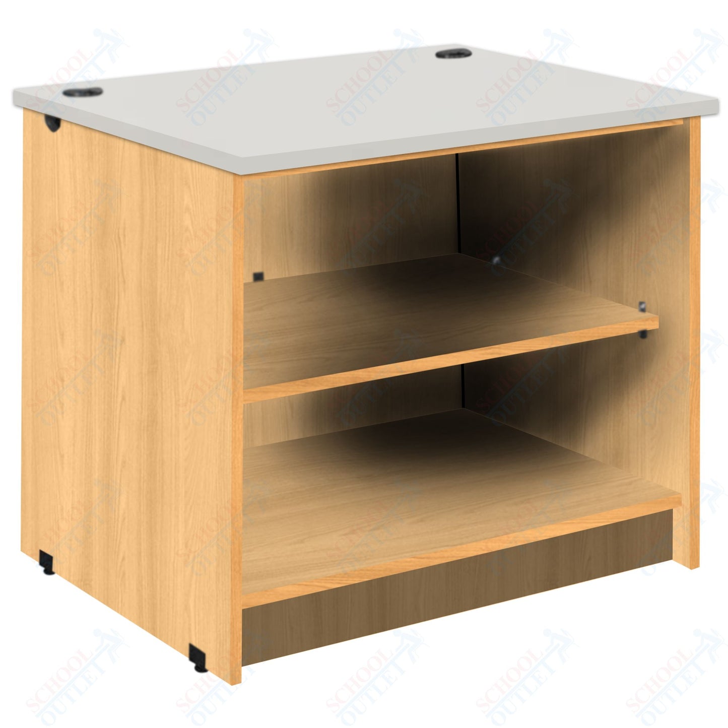 Circulation Desk Units with 2 Open Shelves (88002 Z30) - SchoolOutlet