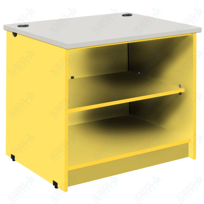 Circulation Desk Units with 2 Open Shelves (88002 Z30) - SchoolOutlet