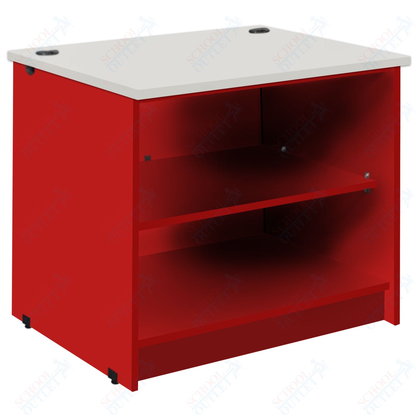 Circulation Desk Units with 2 Open Shelves (88002 Z30) - SchoolOutlet