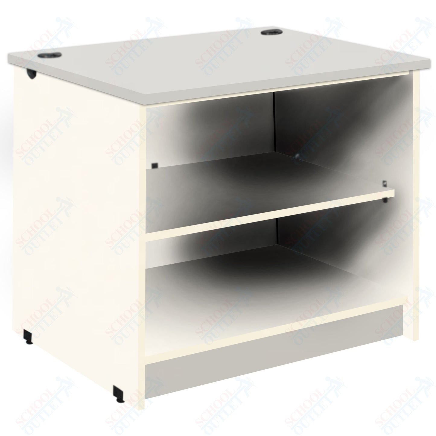 Circulation Desk Units with 2 Open Shelves (88002 Z30) - SchoolOutlet