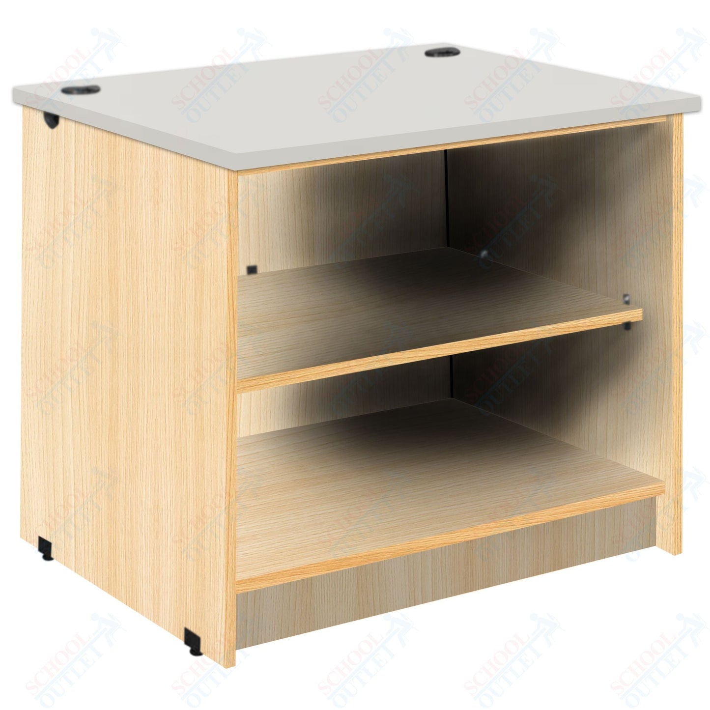 Circulation Desk Units with 2 Open Shelves (88002 Z30) - SchoolOutlet