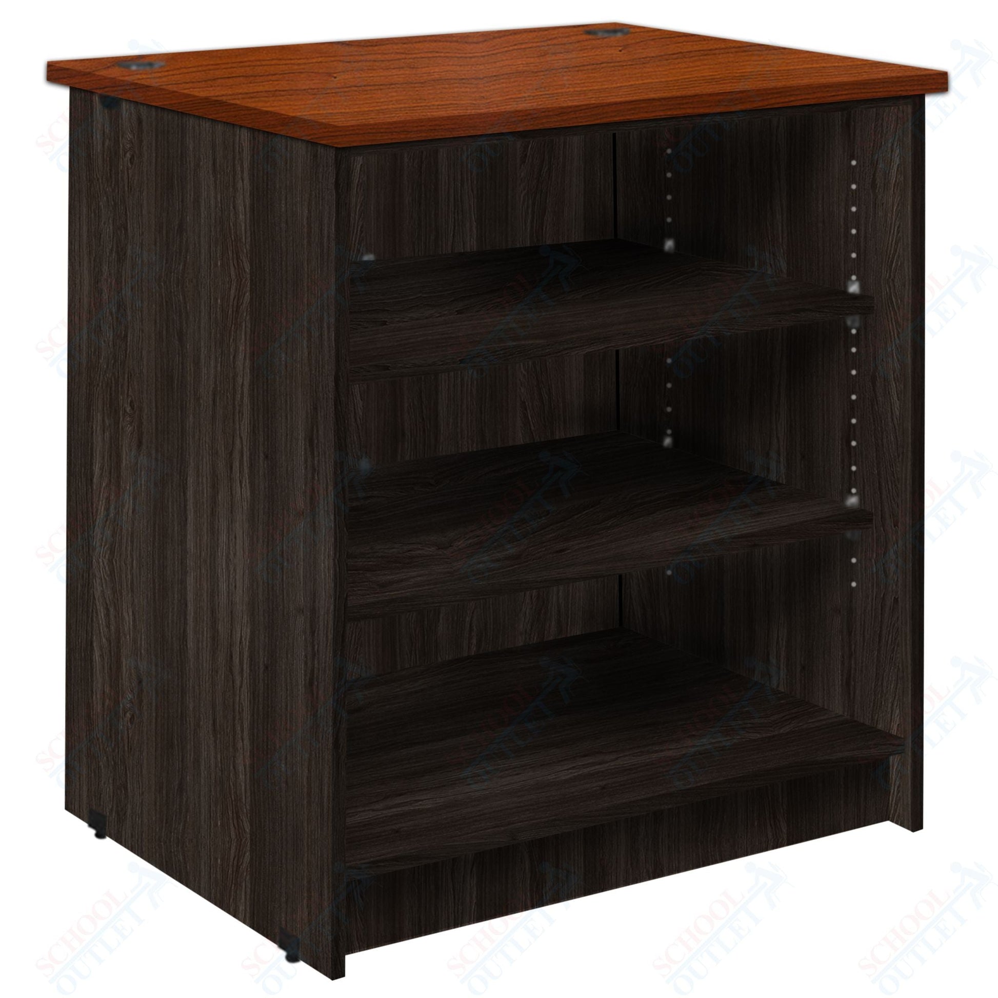 Circulation Desk Units with 3 Open Shelves (88002 Z40) - SchoolOutlet