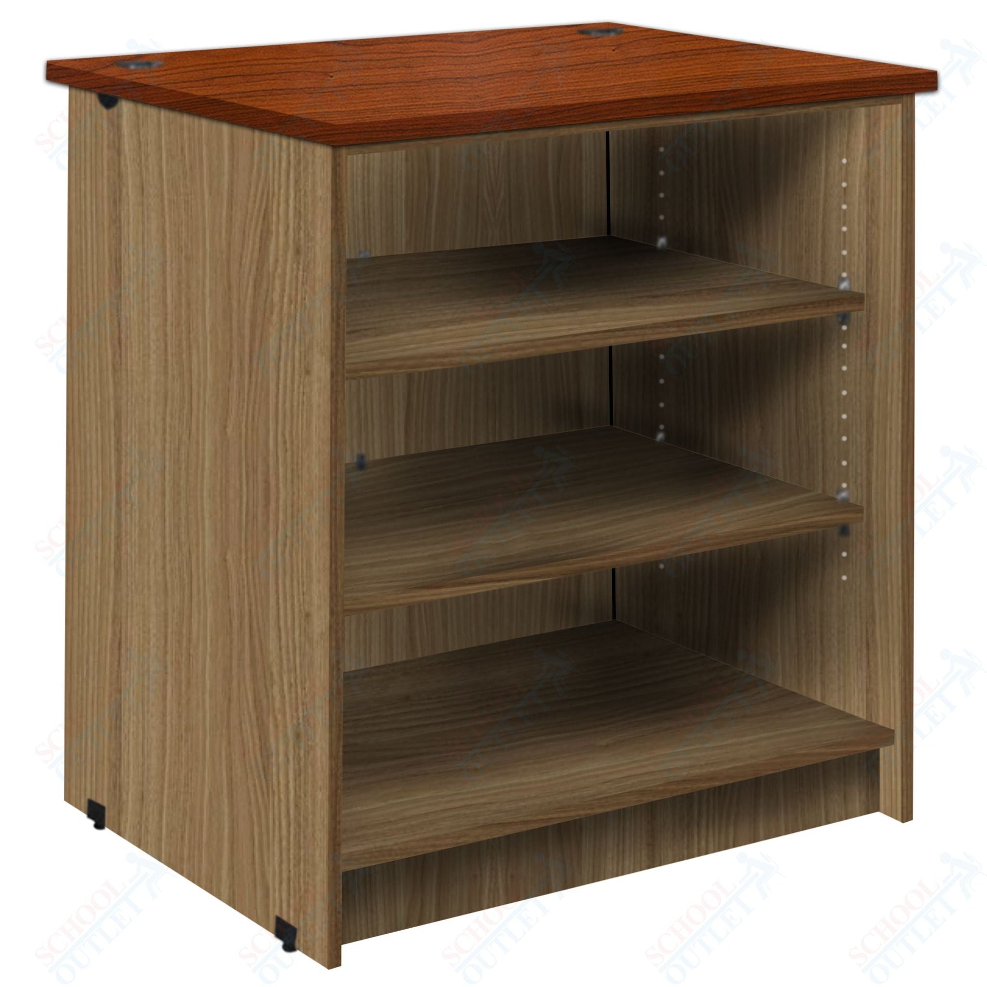 Circulation Desk Units with 3 Open Shelves (88002 Z40) - SchoolOutlet