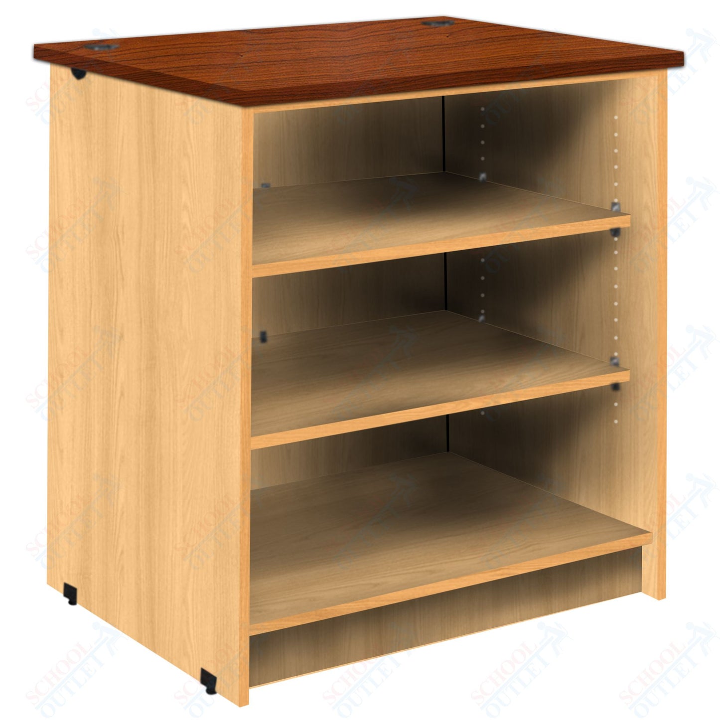 Circulation Desk Units with 3 Open Shelves (88002 Z40) - SchoolOutlet