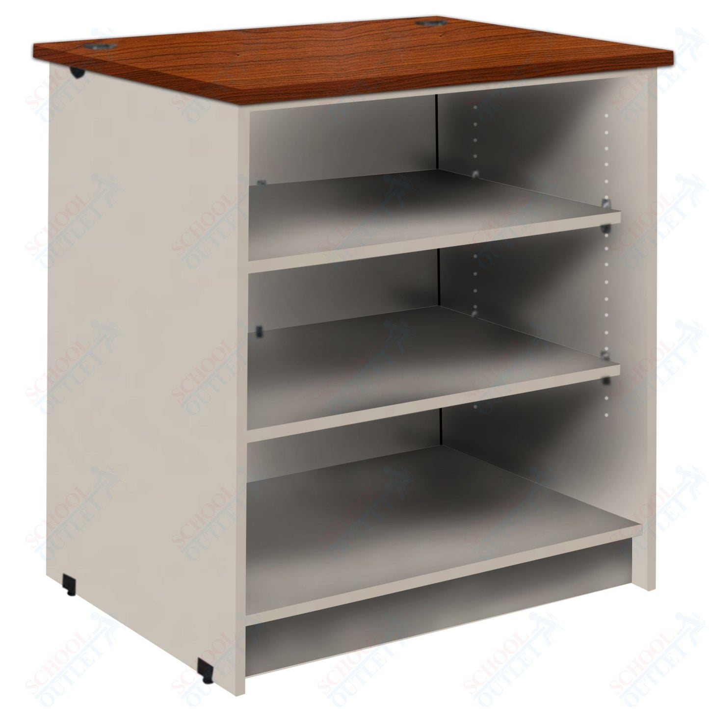 Circulation Desk Units with 3 Open Shelves (88002 Z40) - SchoolOutlet