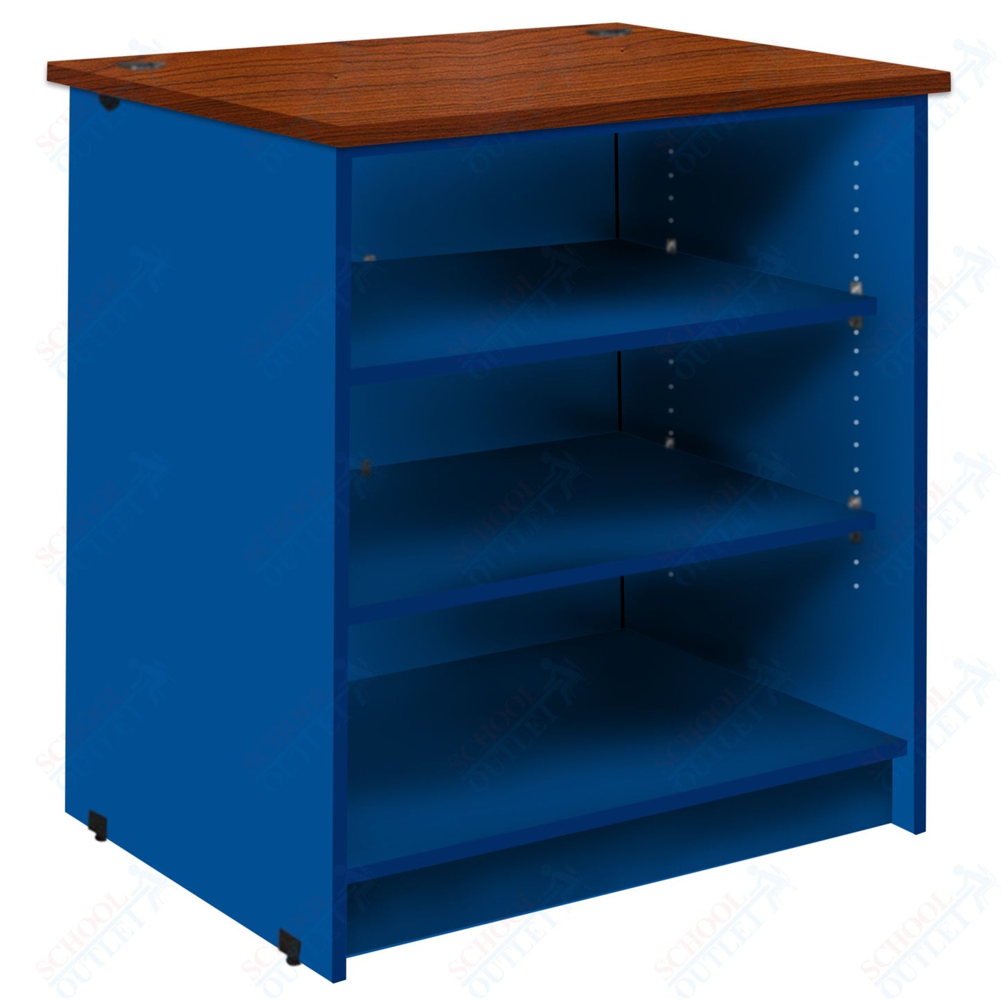 Circulation Desk Units with 3 Open Shelves (88002 Z40) - SchoolOutlet