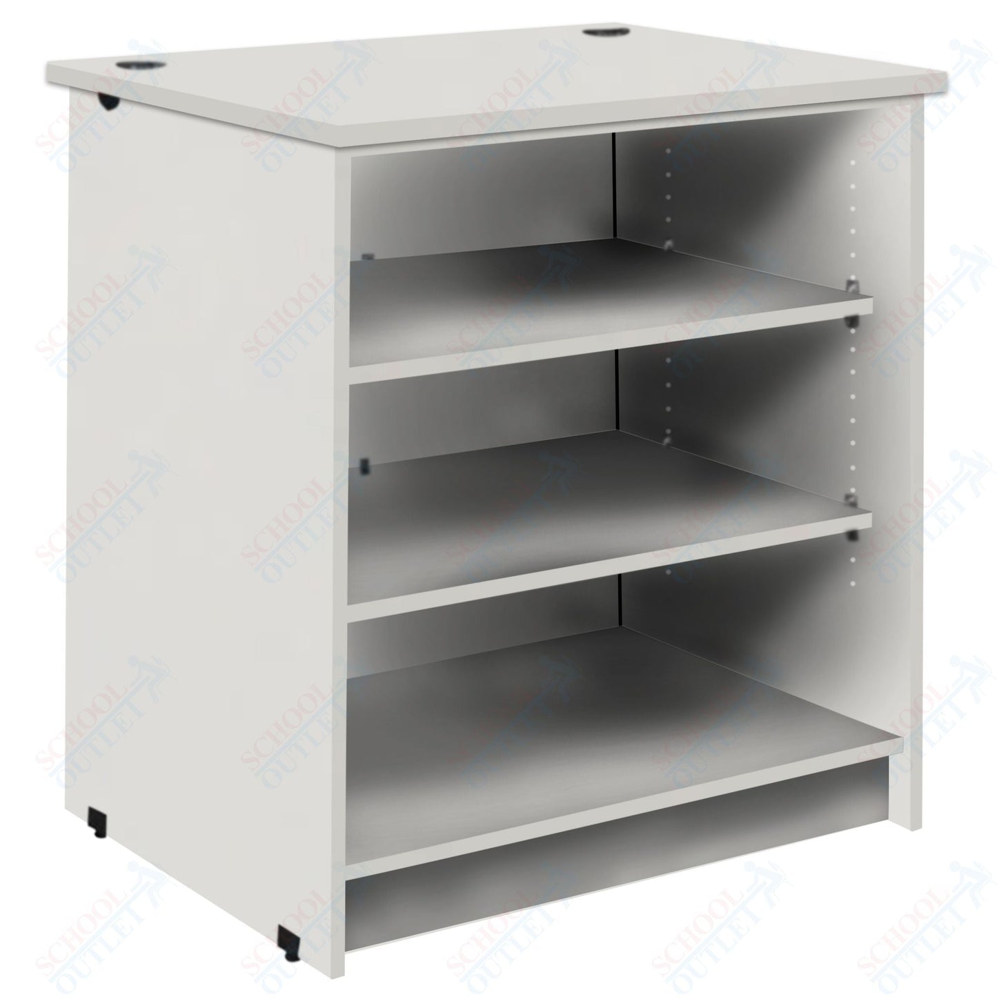 Circulation Desk Units with 3 Open Shelves (88002 Z40) - SchoolOutlet