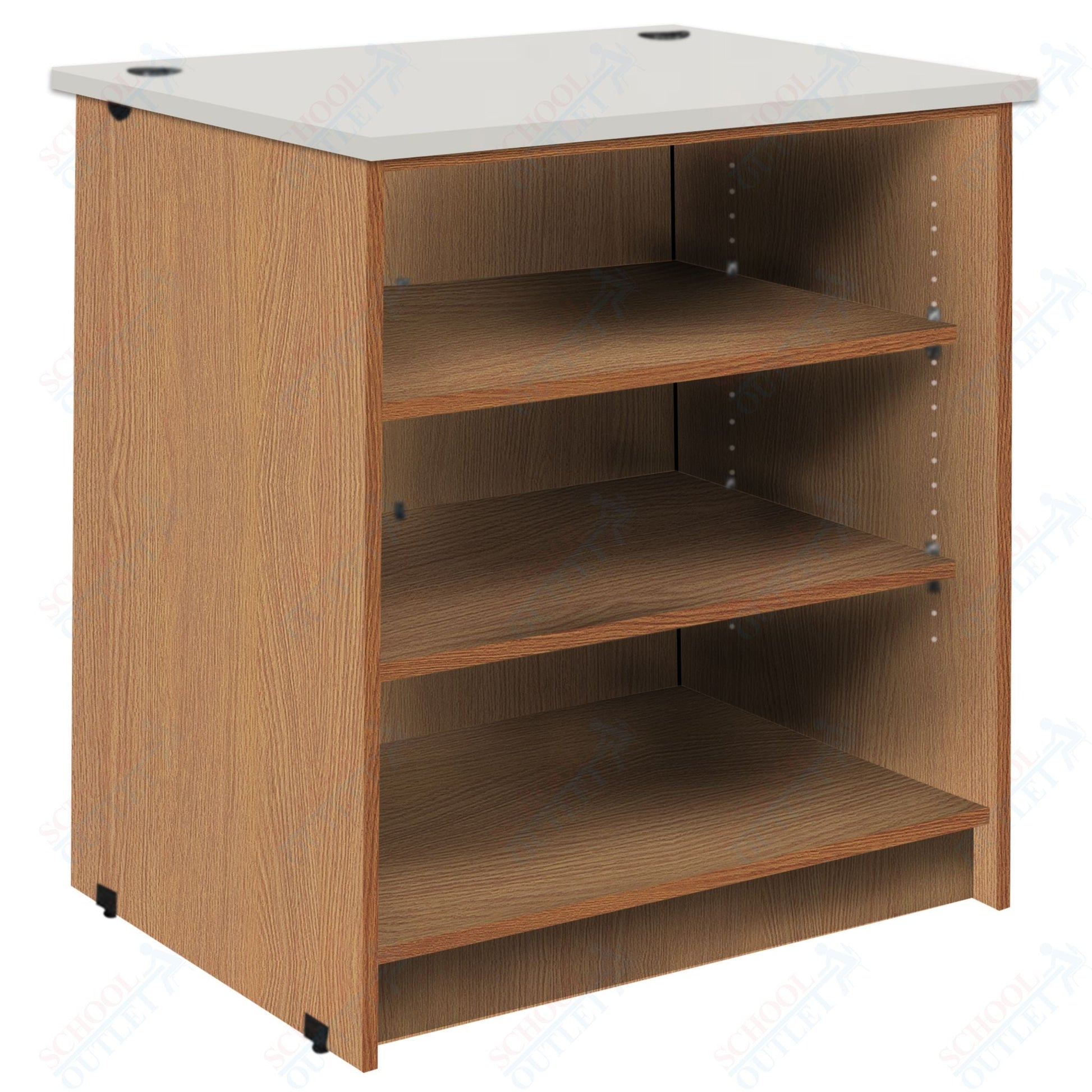 Circulation Desk Units with 3 Open Shelves (88002 Z40) - SchoolOutlet