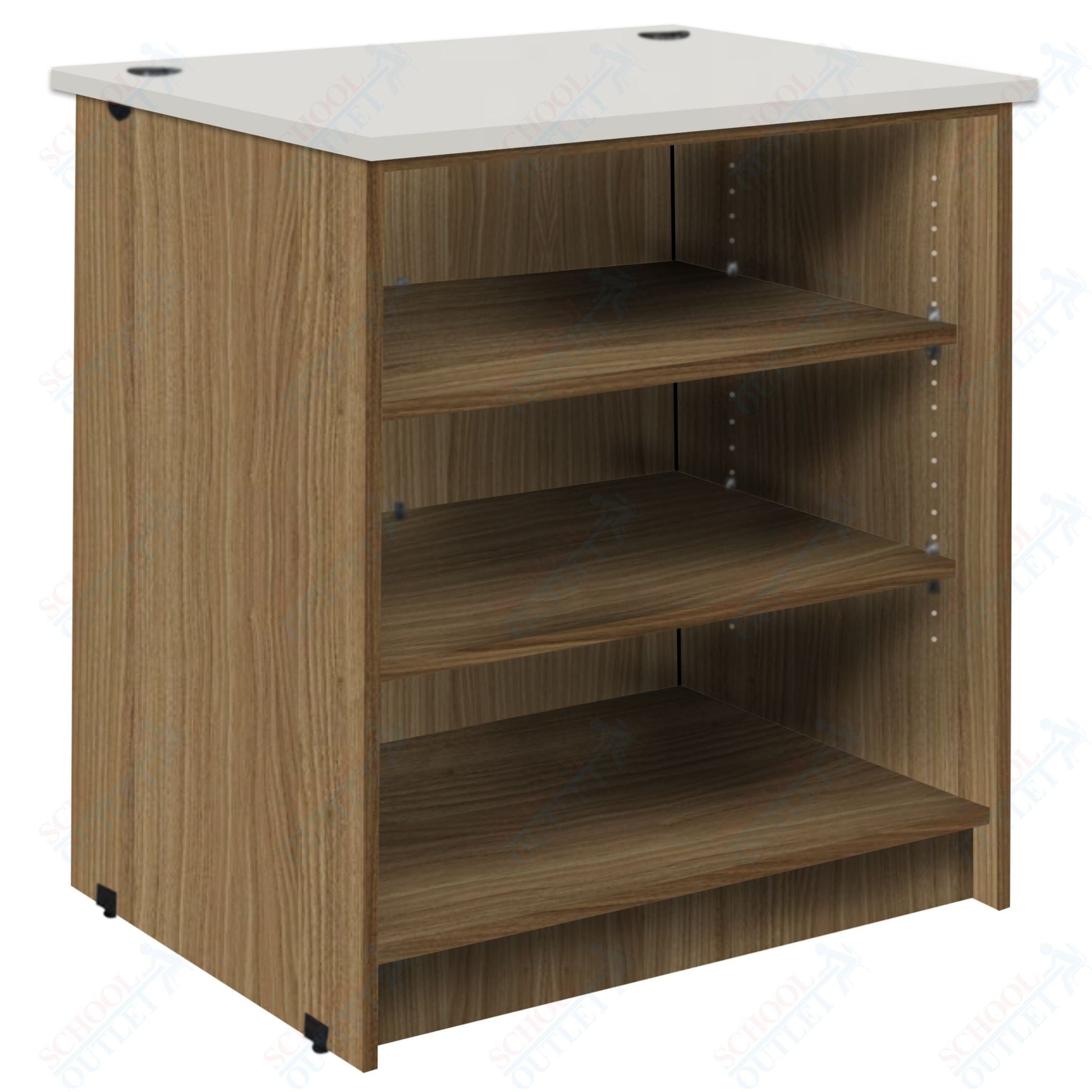 Circulation Desk Units with 3 Open Shelves (88002 Z40) - SchoolOutlet