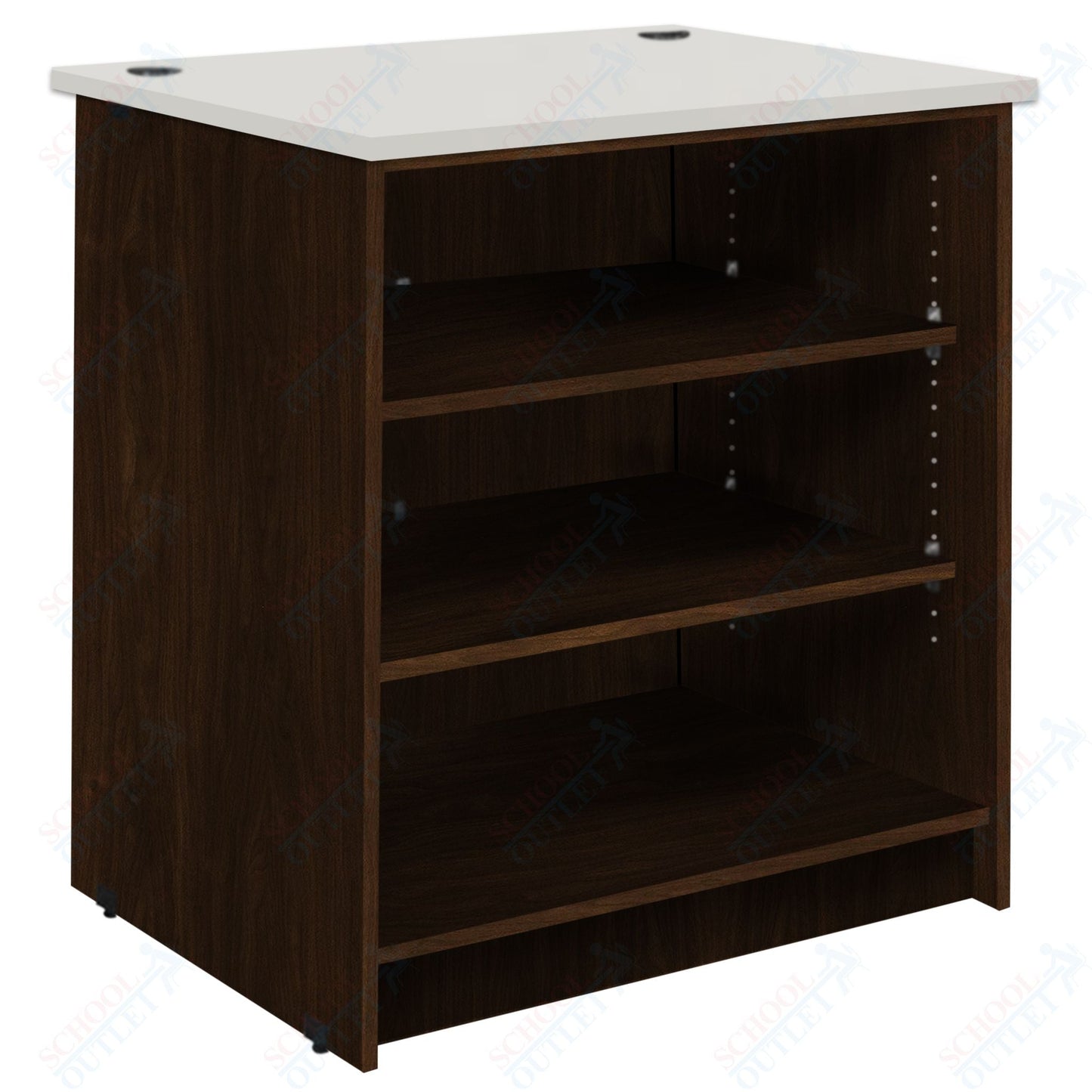 Circulation Desk Units with 3 Open Shelves (88002 Z40) - SchoolOutlet