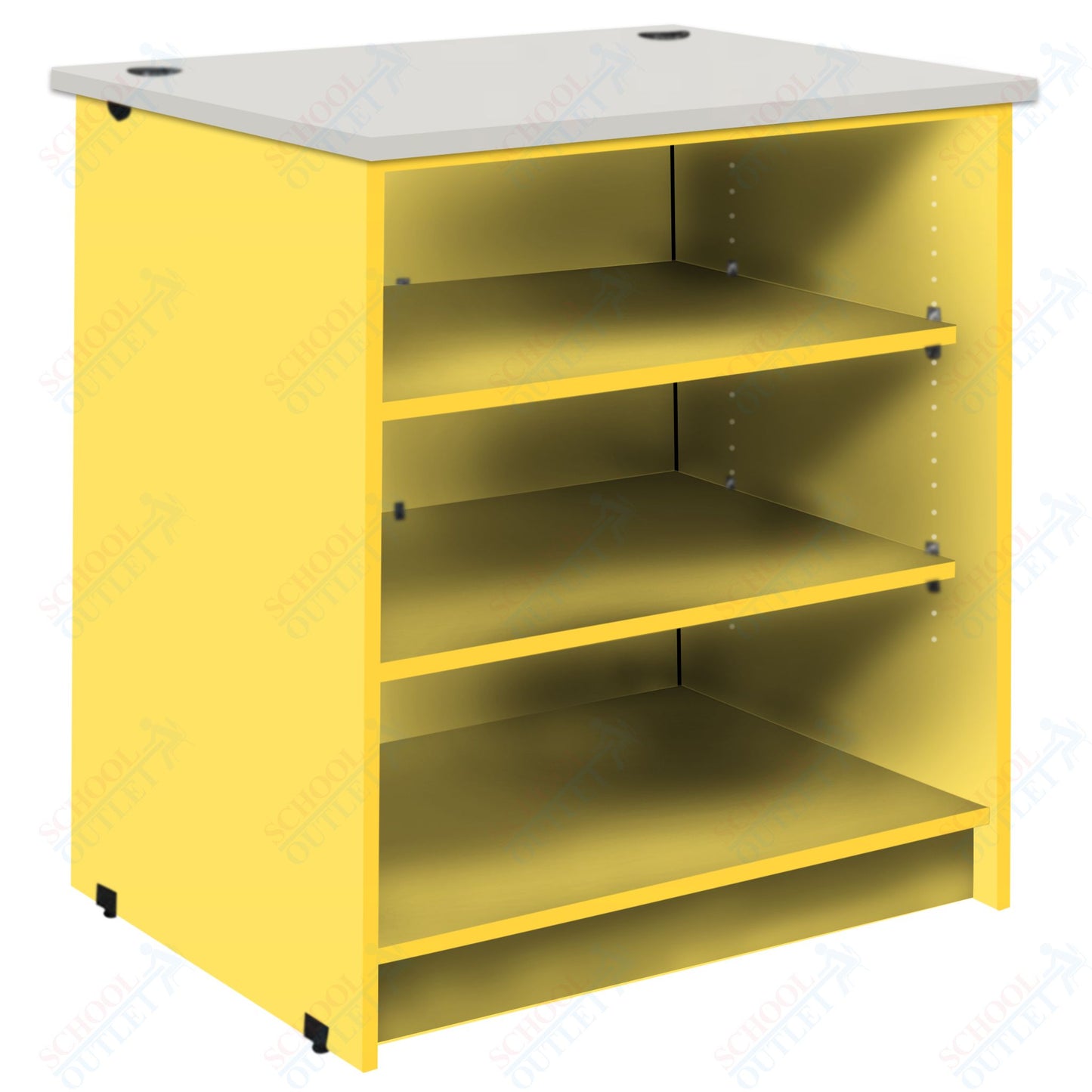 Circulation Desk Units with 3 Open Shelves (88002 Z40) - SchoolOutlet