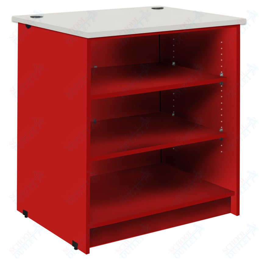 Circulation Desk Units with 3 Open Shelves (88002 Z40) - SchoolOutlet