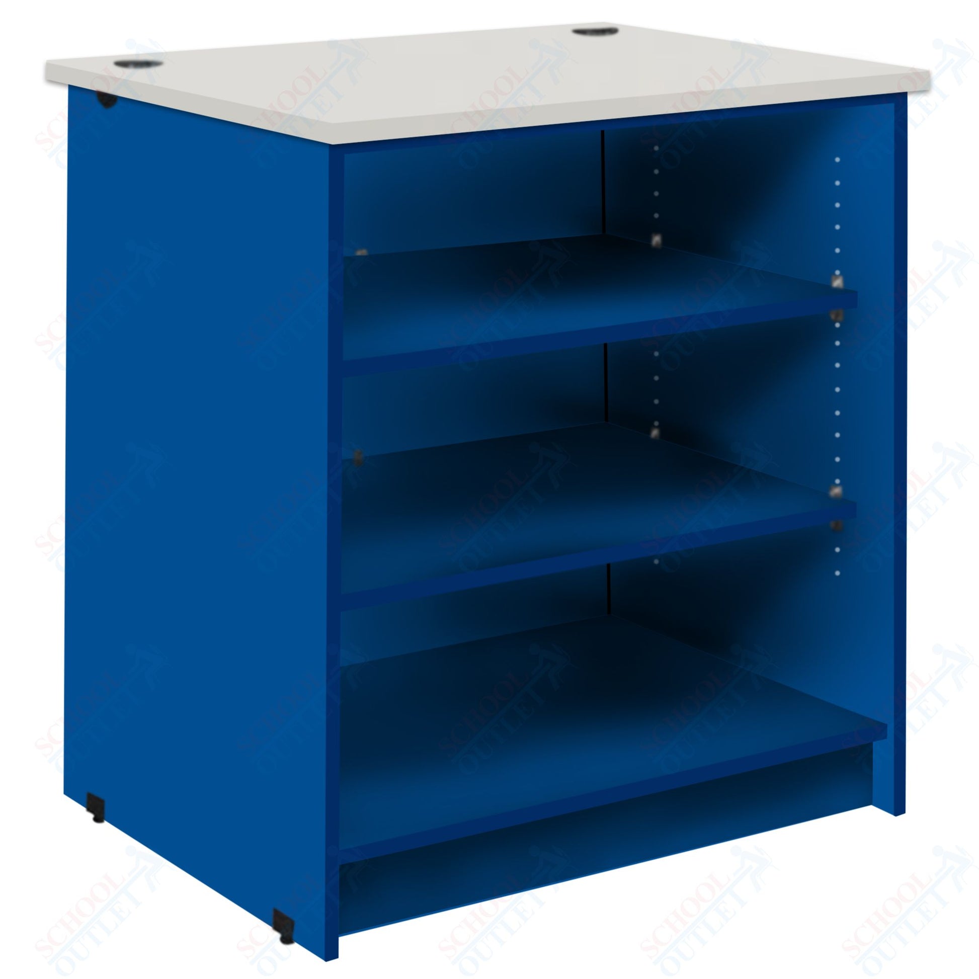 Circulation Desk Units with 3 Open Shelves (88002 Z40) - SchoolOutlet