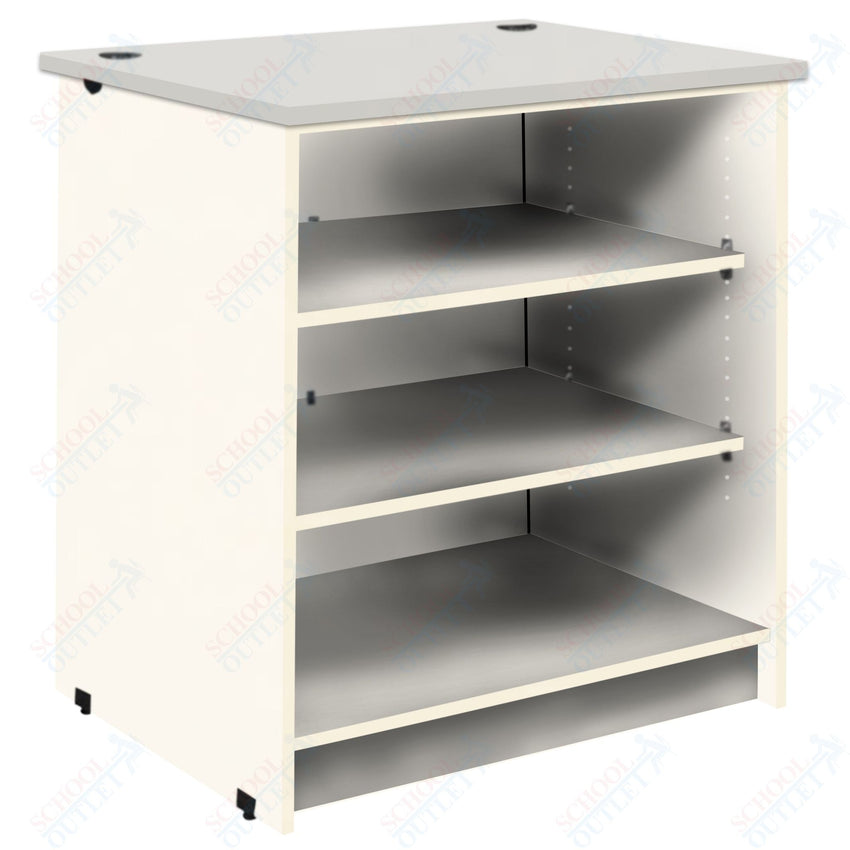 Circulation Desk Units with 3 Open Shelves (88002 Z40) - SchoolOutlet