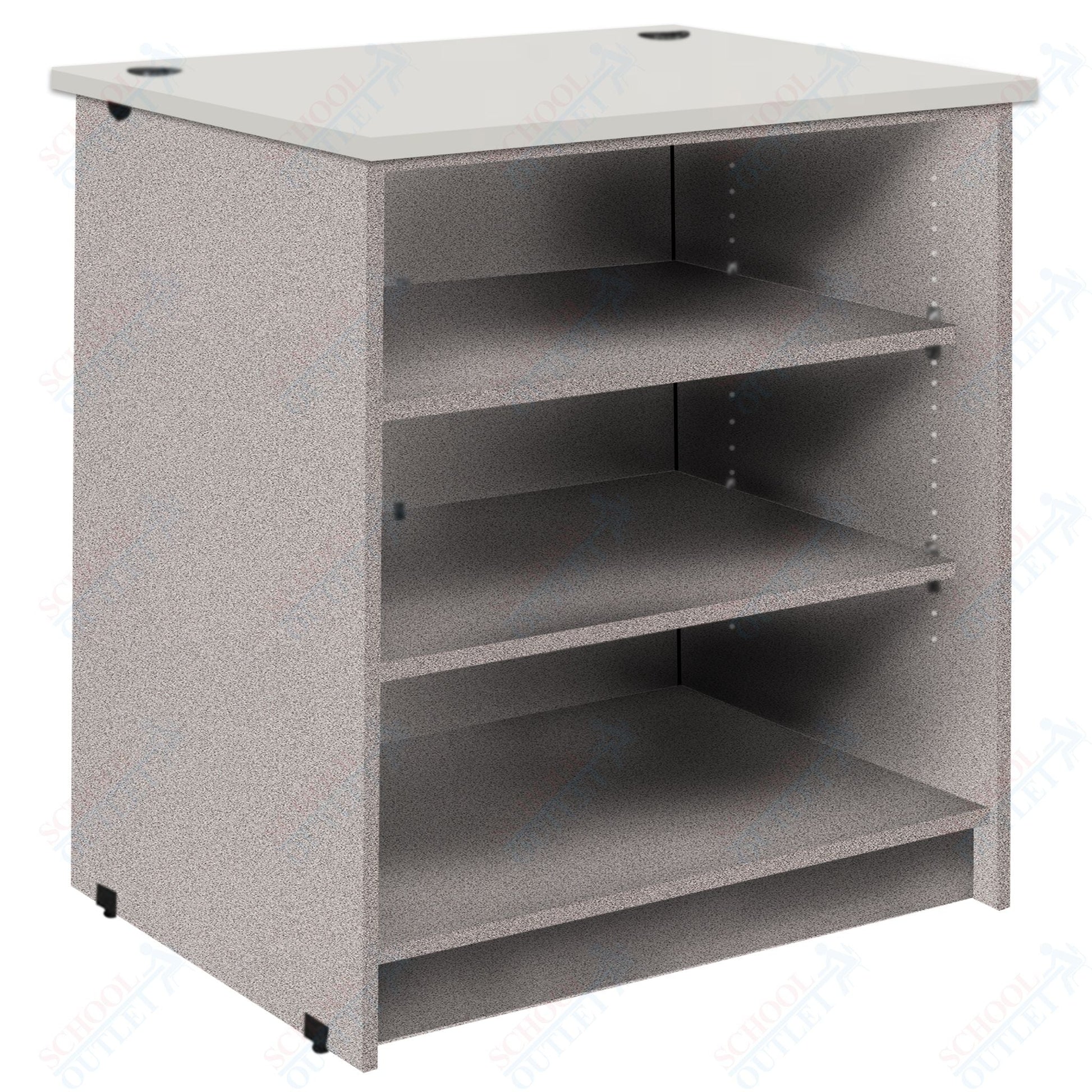 Circulation Desk Units with 3 Open Shelves (88002 Z40) - SchoolOutlet