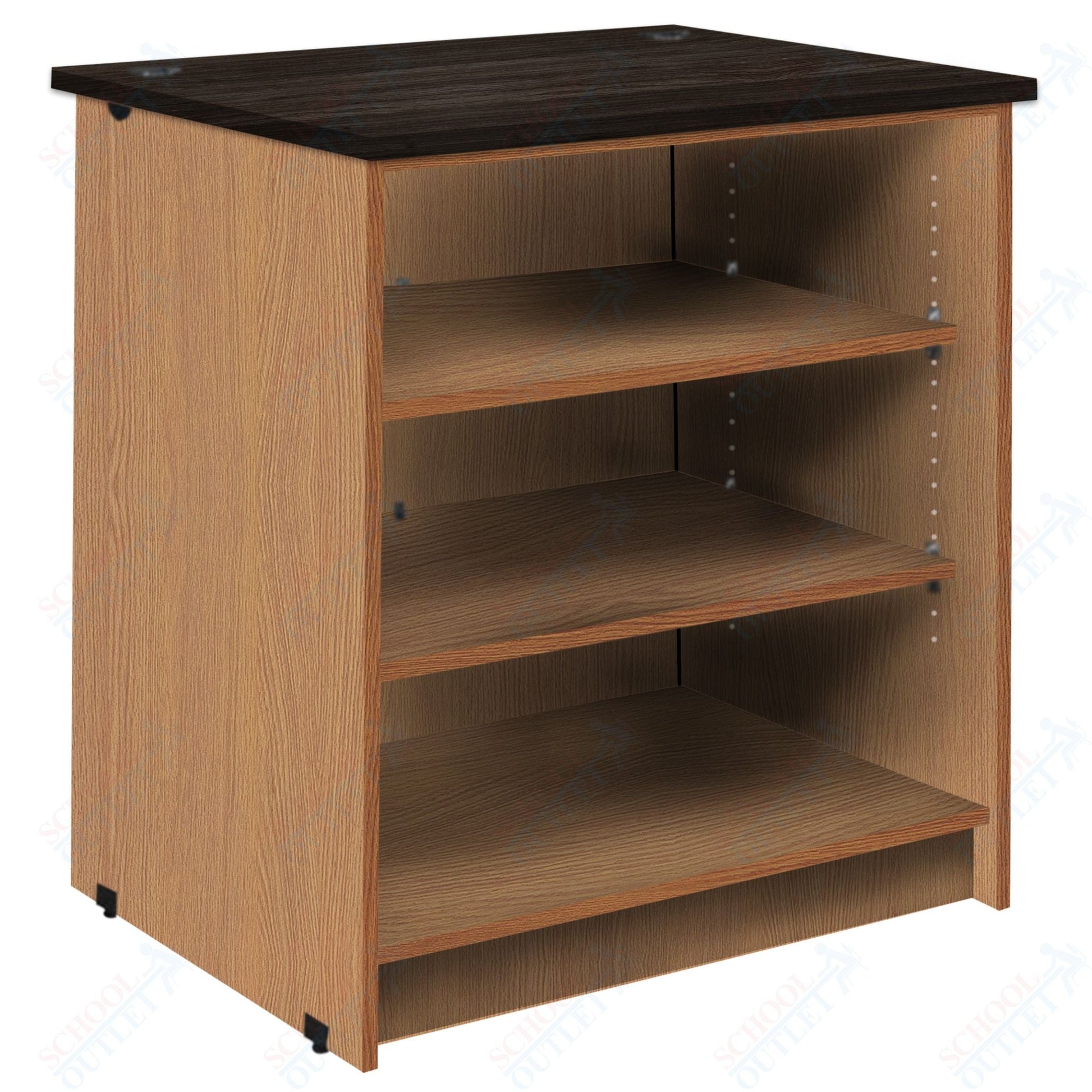 Circulation Desk Units with 3 Open Shelves (88002 Z40) - SchoolOutlet