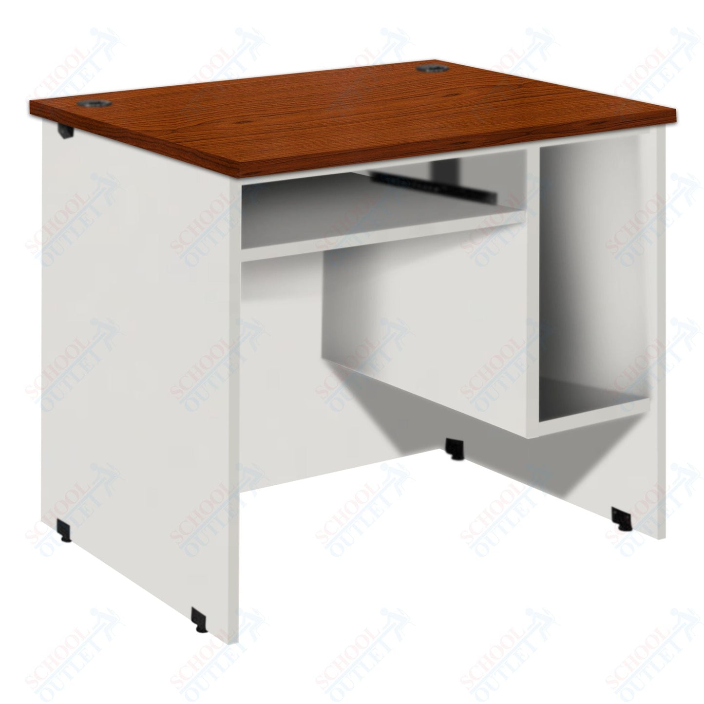 CPU station with Pullout Keyboard Tray and CPU Compartment (88032 Z30) - SchoolOutlet