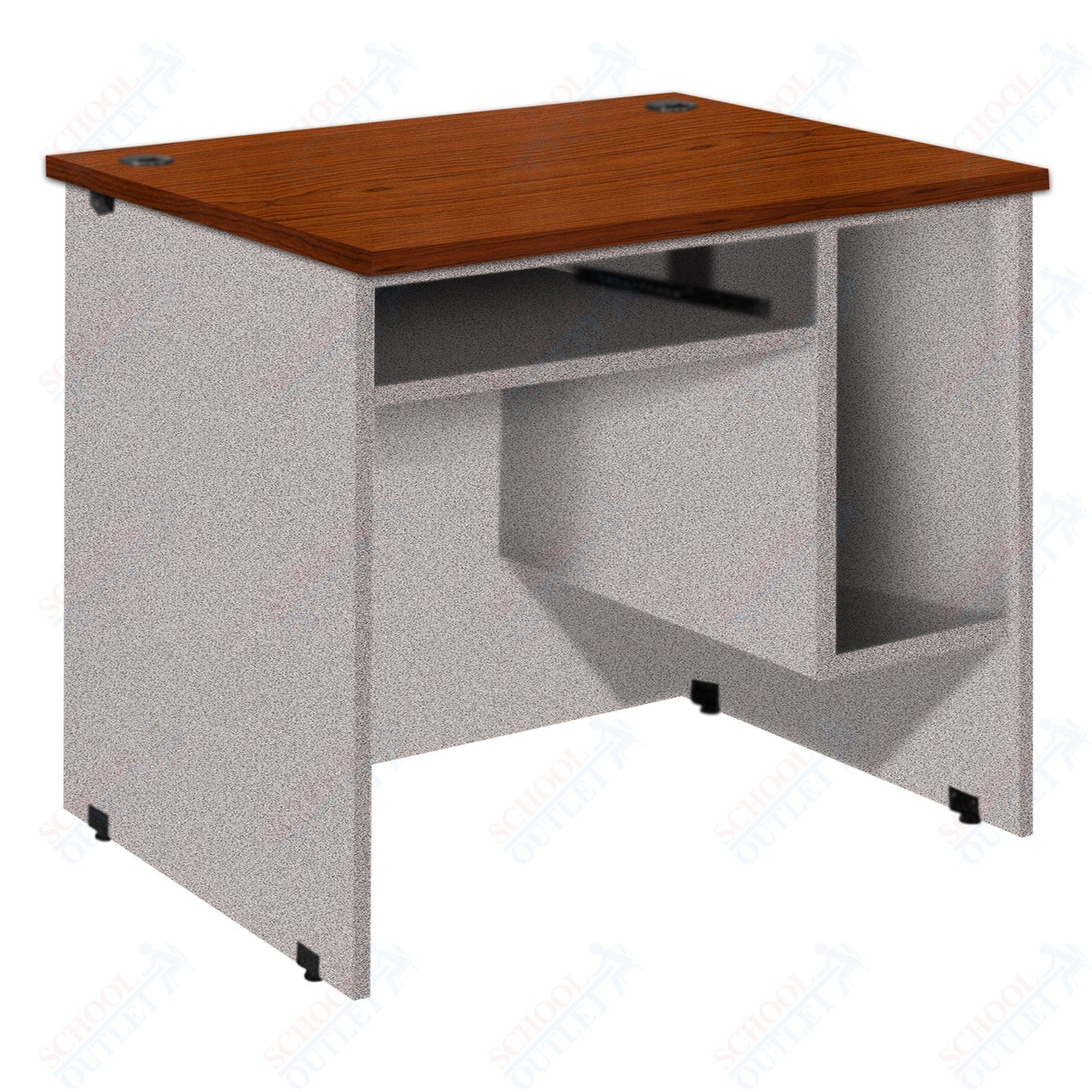 CPU station with Pullout Keyboard Tray and CPU Compartment (88032 Z30) - SchoolOutlet