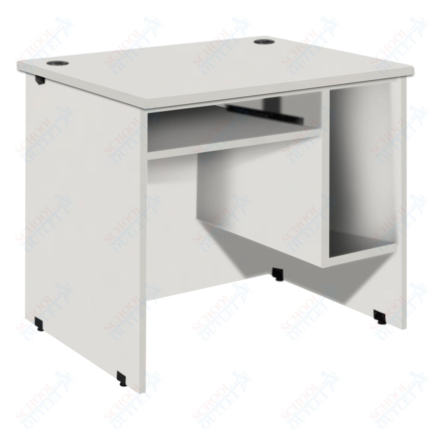 CPU station with Pullout Keyboard Tray and CPU Compartment (88032 Z30) - SchoolOutlet