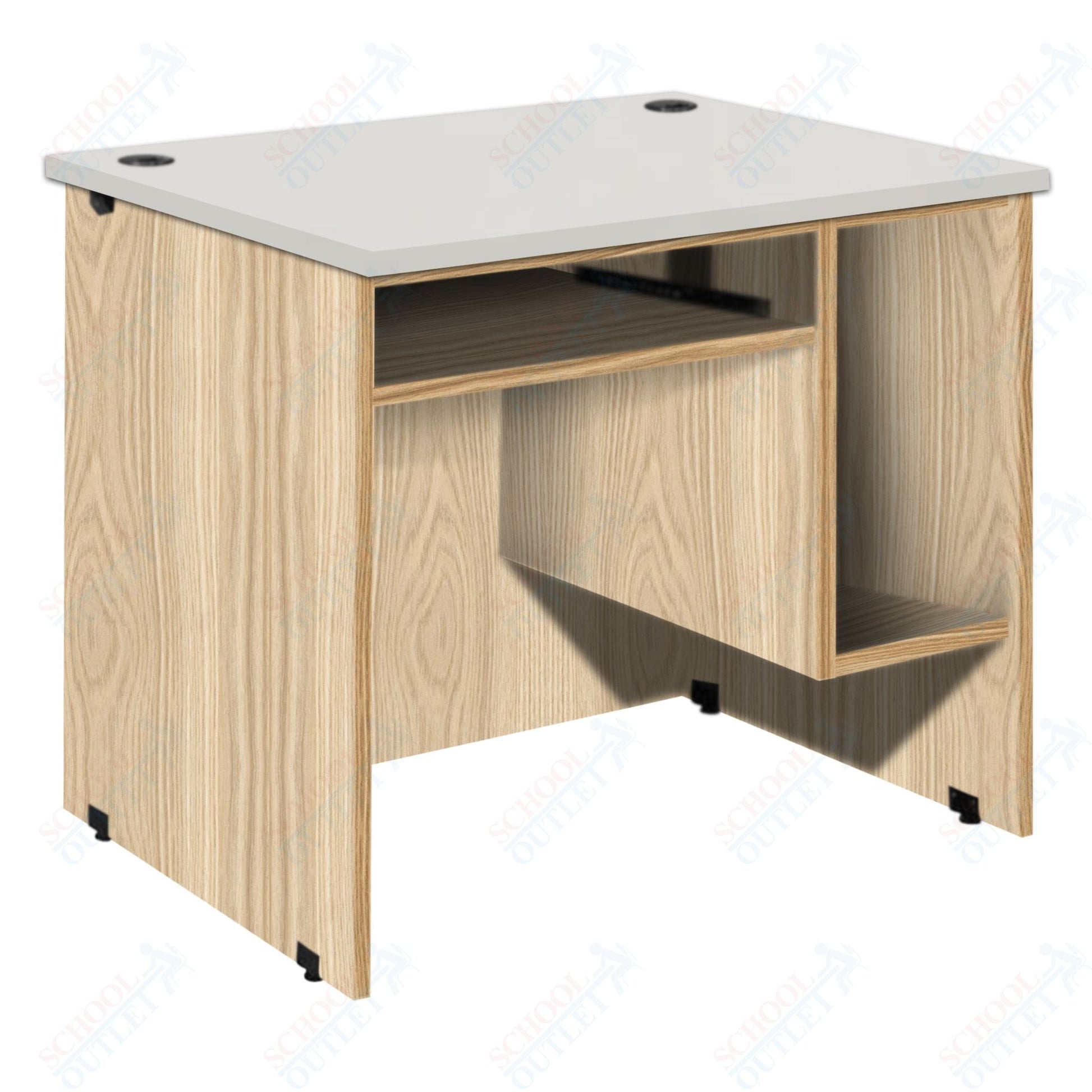 CPU station with Pullout Keyboard Tray and CPU Compartment (88032 Z30) - SchoolOutlet