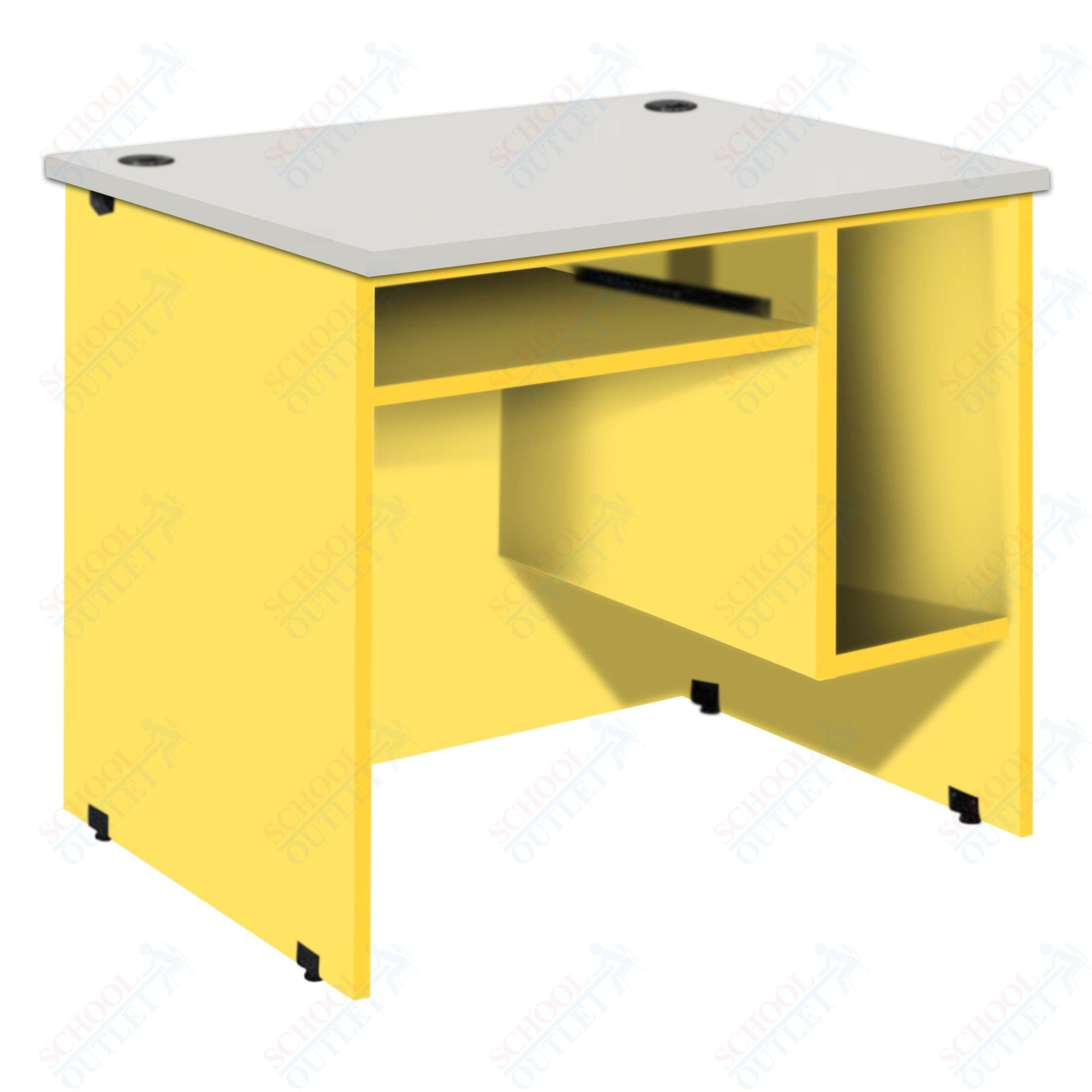 CPU station with Pullout Keyboard Tray and CPU Compartment (88032 Z30) - SchoolOutlet