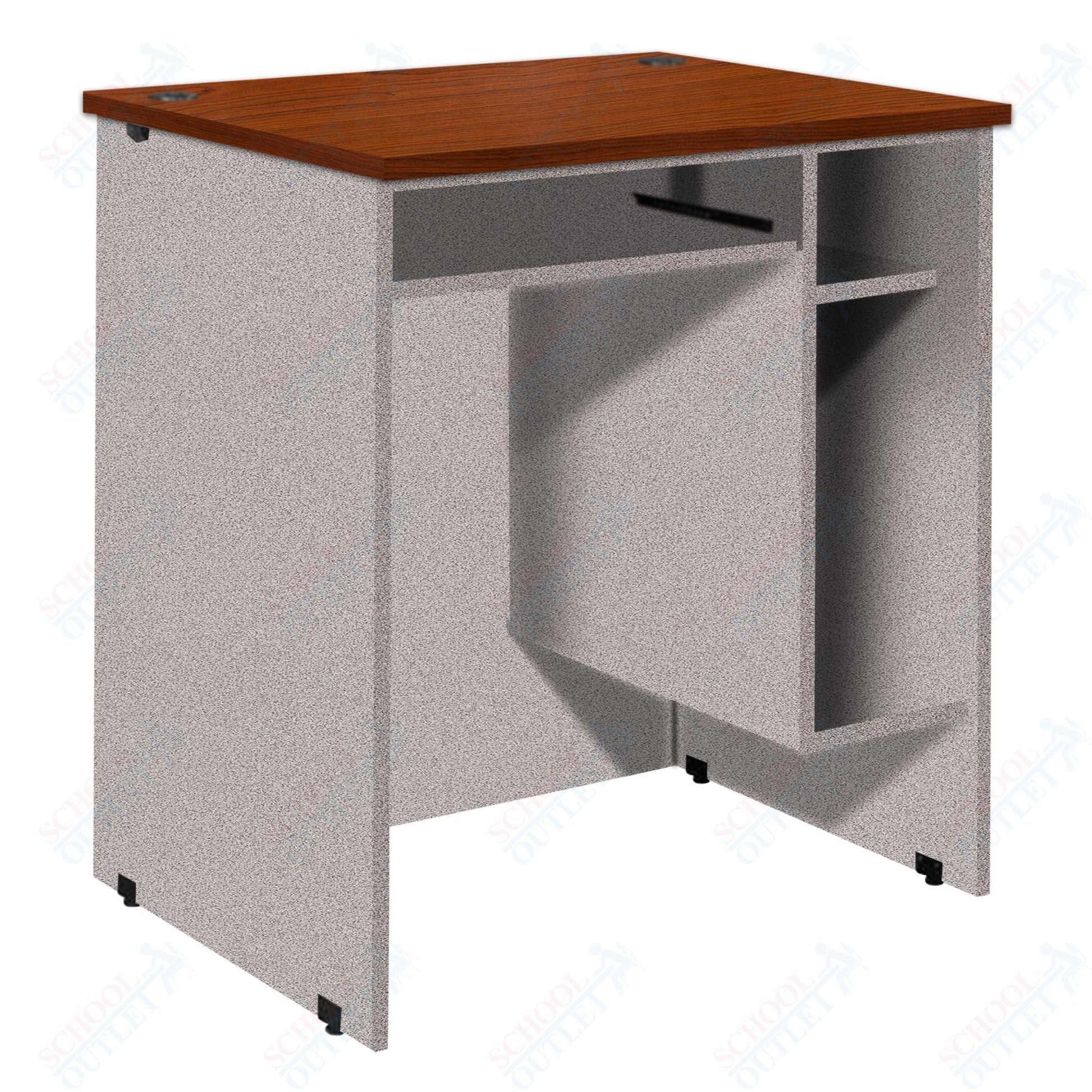 CPU Station with Pullout Keyboard Tray, CPU Compartment and Adjustable Shelf (88032 Z40) - SchoolOutlet