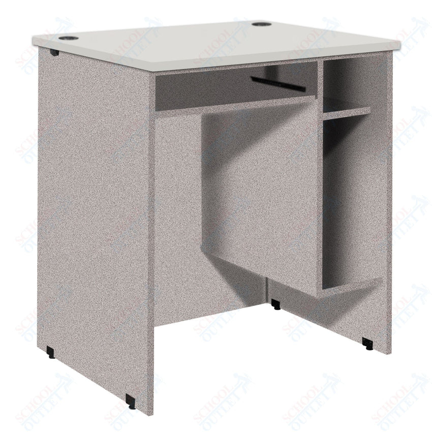 CPU Station with Pullout Keyboard Tray, CPU Compartment and Adjustable Shelf (88032 Z40) - SchoolOutlet