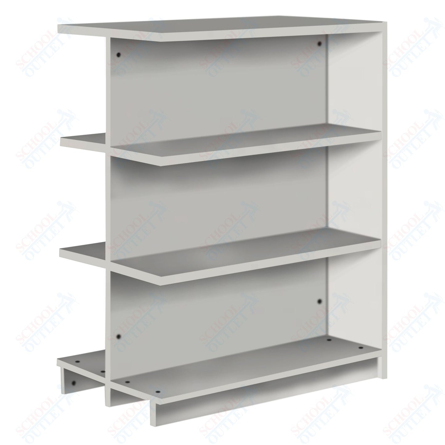 Double Face Adder 2 Adjustable Shelves each Face Bookcase (88254 Z47) - SchoolOutlet