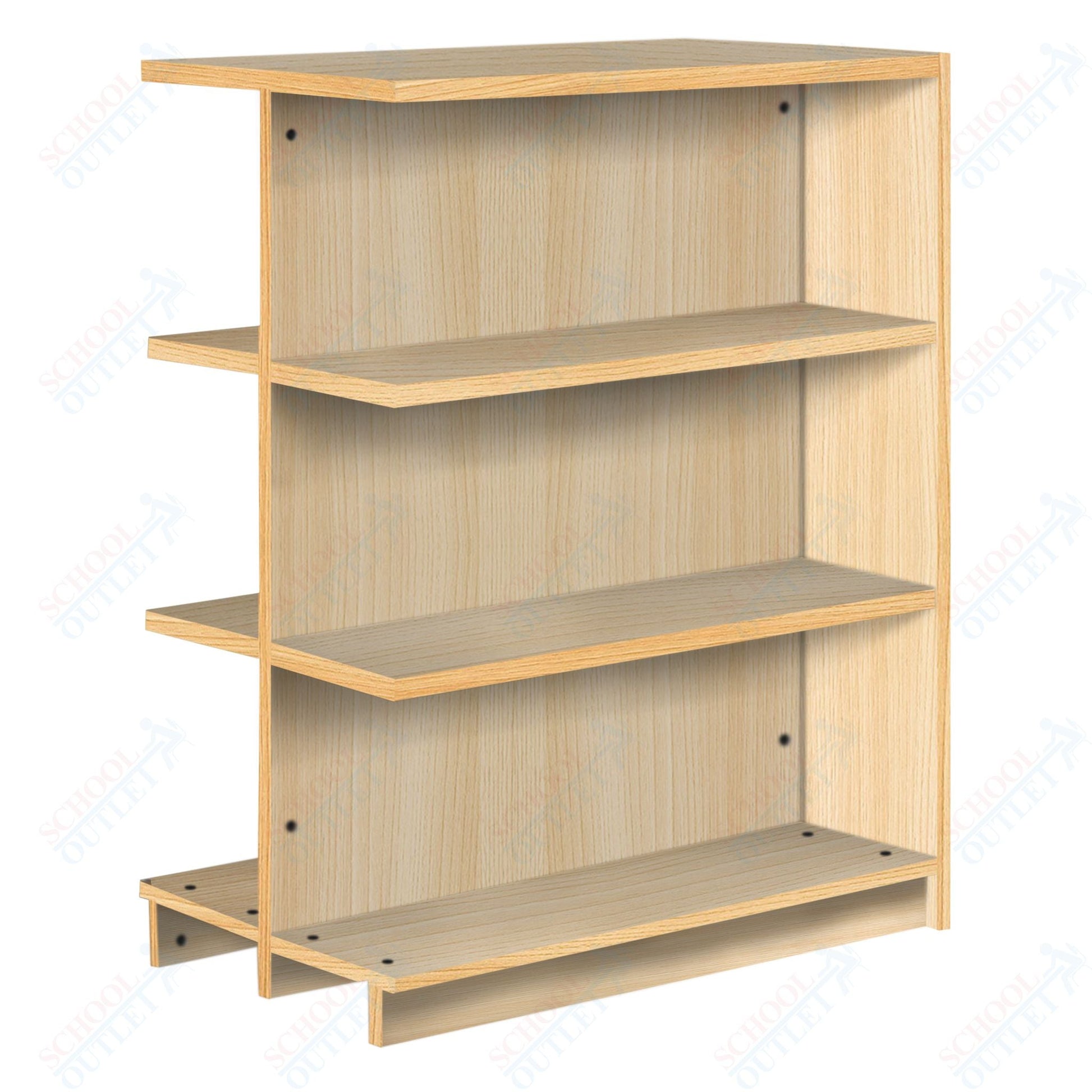 Double Face Adder 2 Adjustable Shelves each Face Bookcase (88254 Z47) - SchoolOutlet