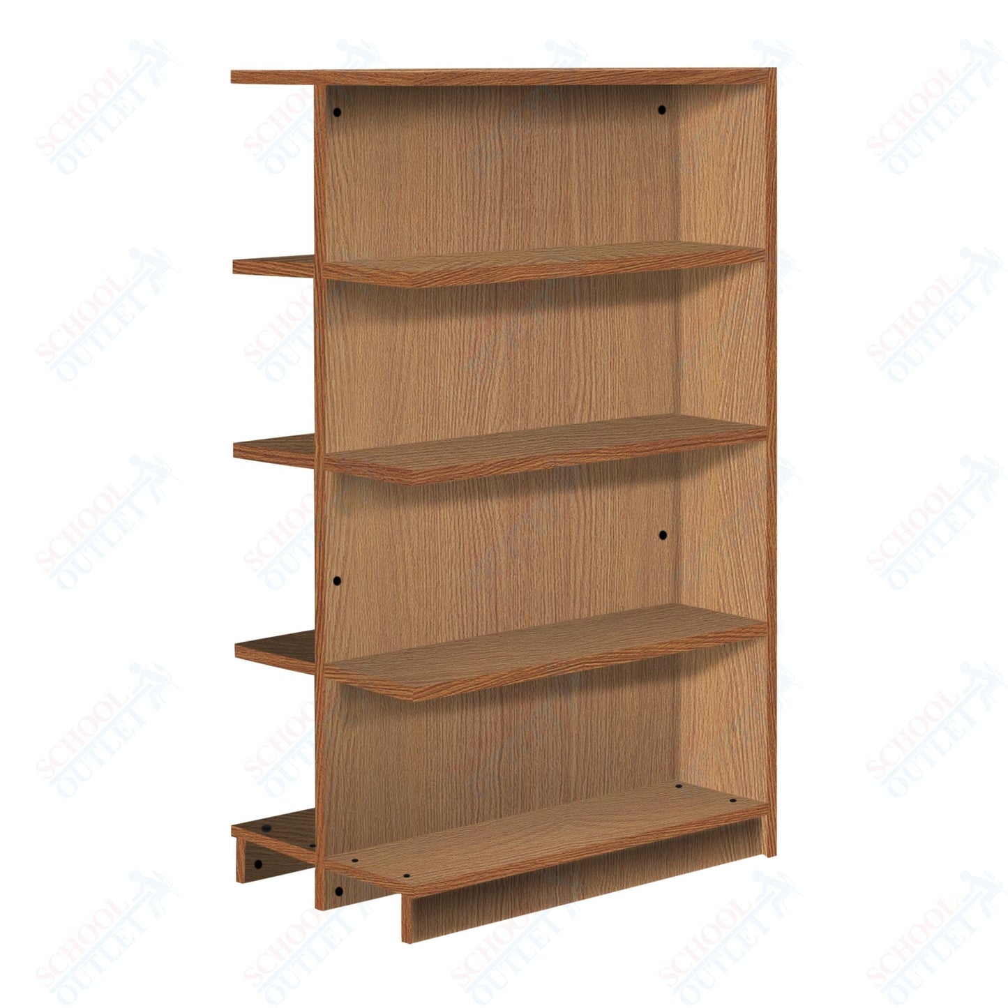 Double Face Adder 3 Adjustable Shelves each Face Bookcase (88256 Z61) - SchoolOutlet