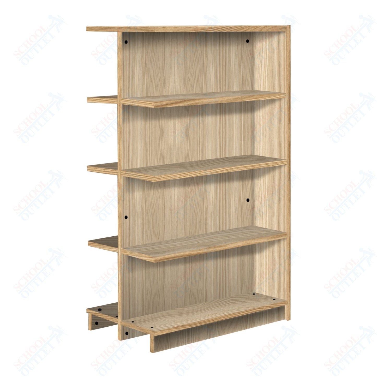 Double Face Adder 3 Adjustable Shelves each Face Bookcase (88256 Z61) - SchoolOutlet