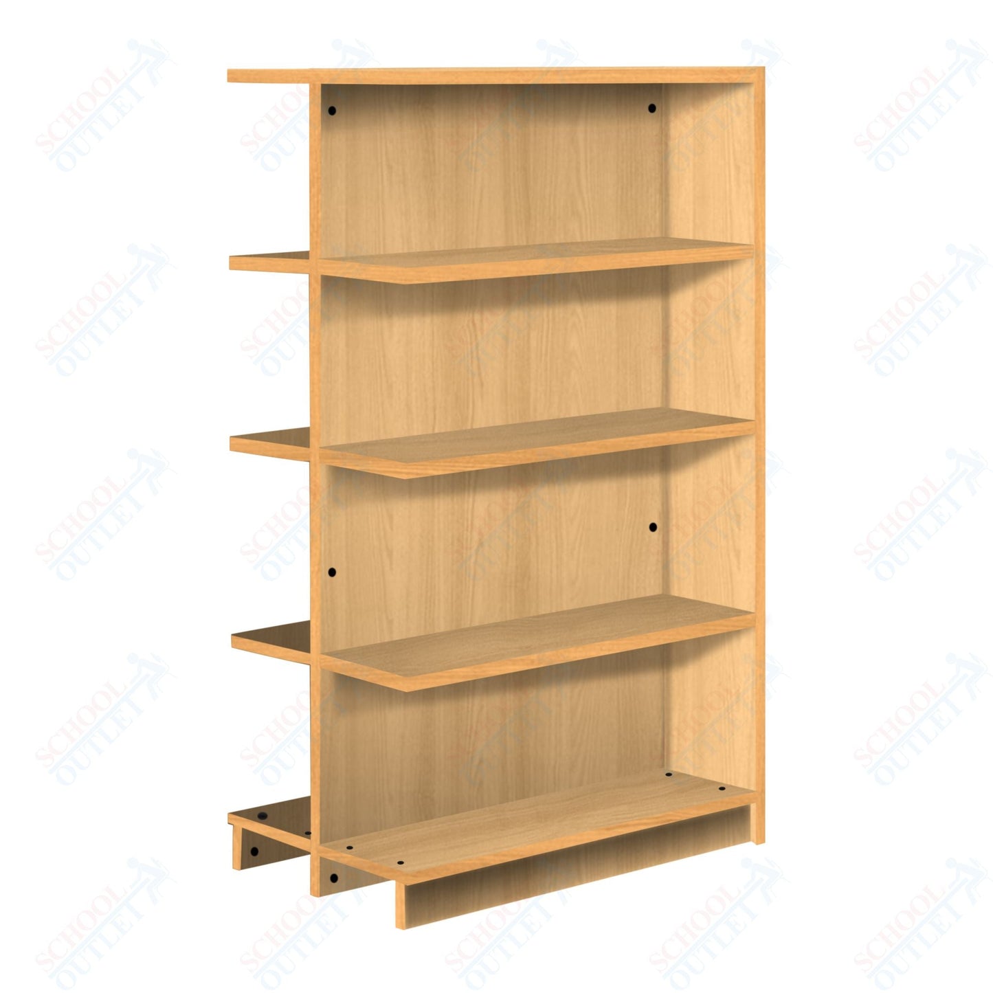 Double Face Adder 3 Adjustable Shelves each Face Bookcase (88256 Z61) - SchoolOutlet