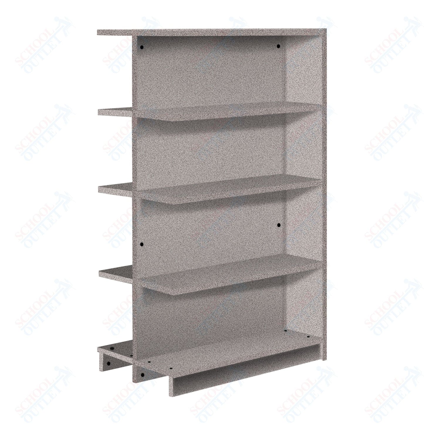 Double Face Adder 3 Adjustable Shelves each Face Bookcase (88256 Z61) - SchoolOutlet