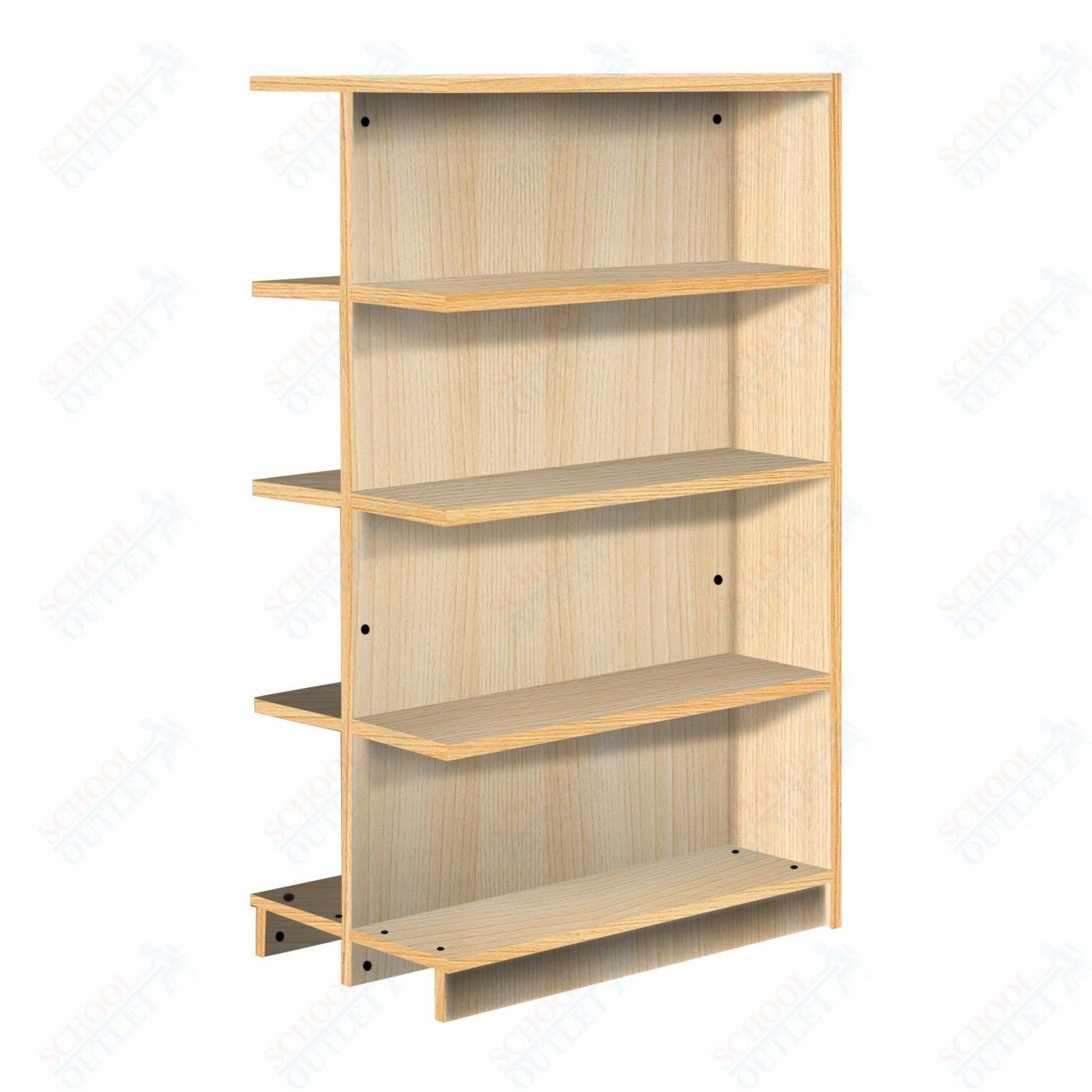 Double Face Adder 3 Adjustable Shelves each Face Bookcase (88256 Z61) - SchoolOutlet