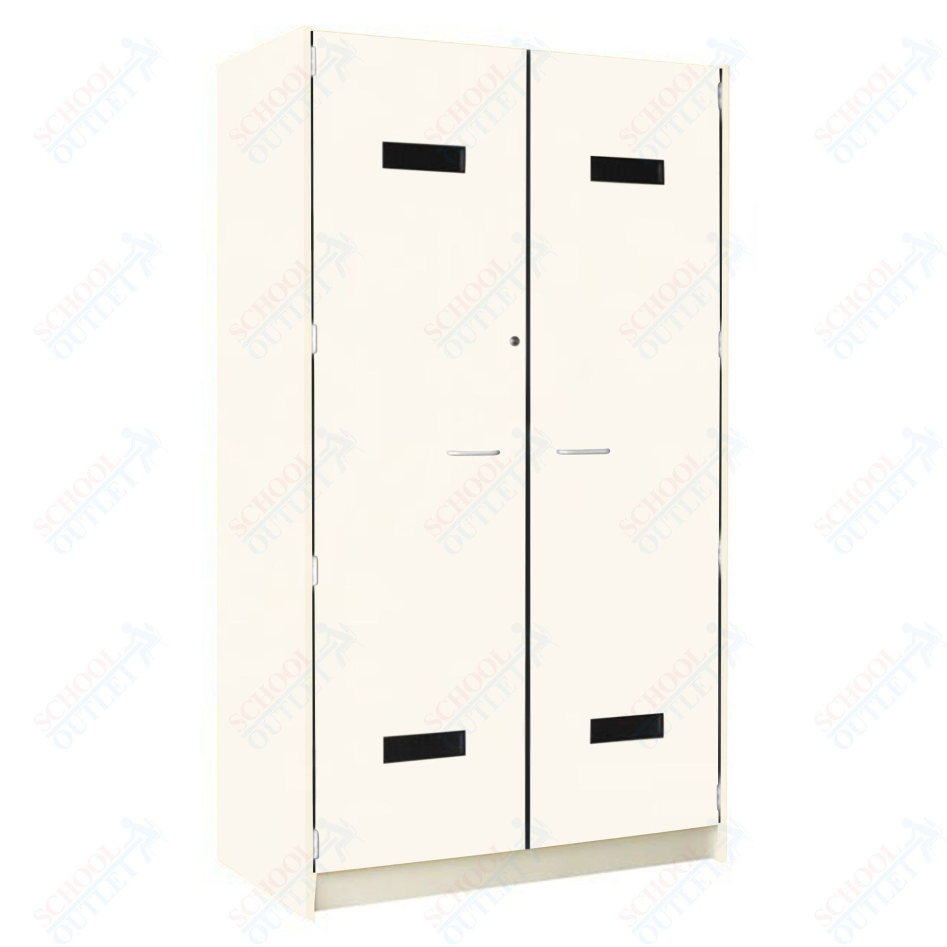 48" Wide Uniform/Hat Storage with Lockable Solid Doors (89215 488424 D) - SchoolOutlet