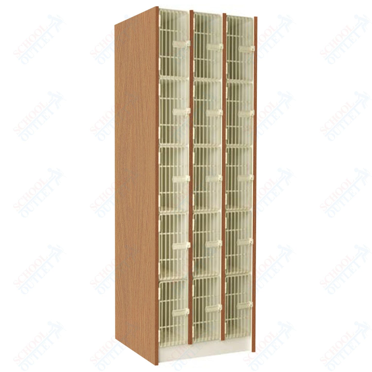 20" Deep Instrument Storage with Acousti - Grille Doors (89610 278420 A) - SchoolOutlet