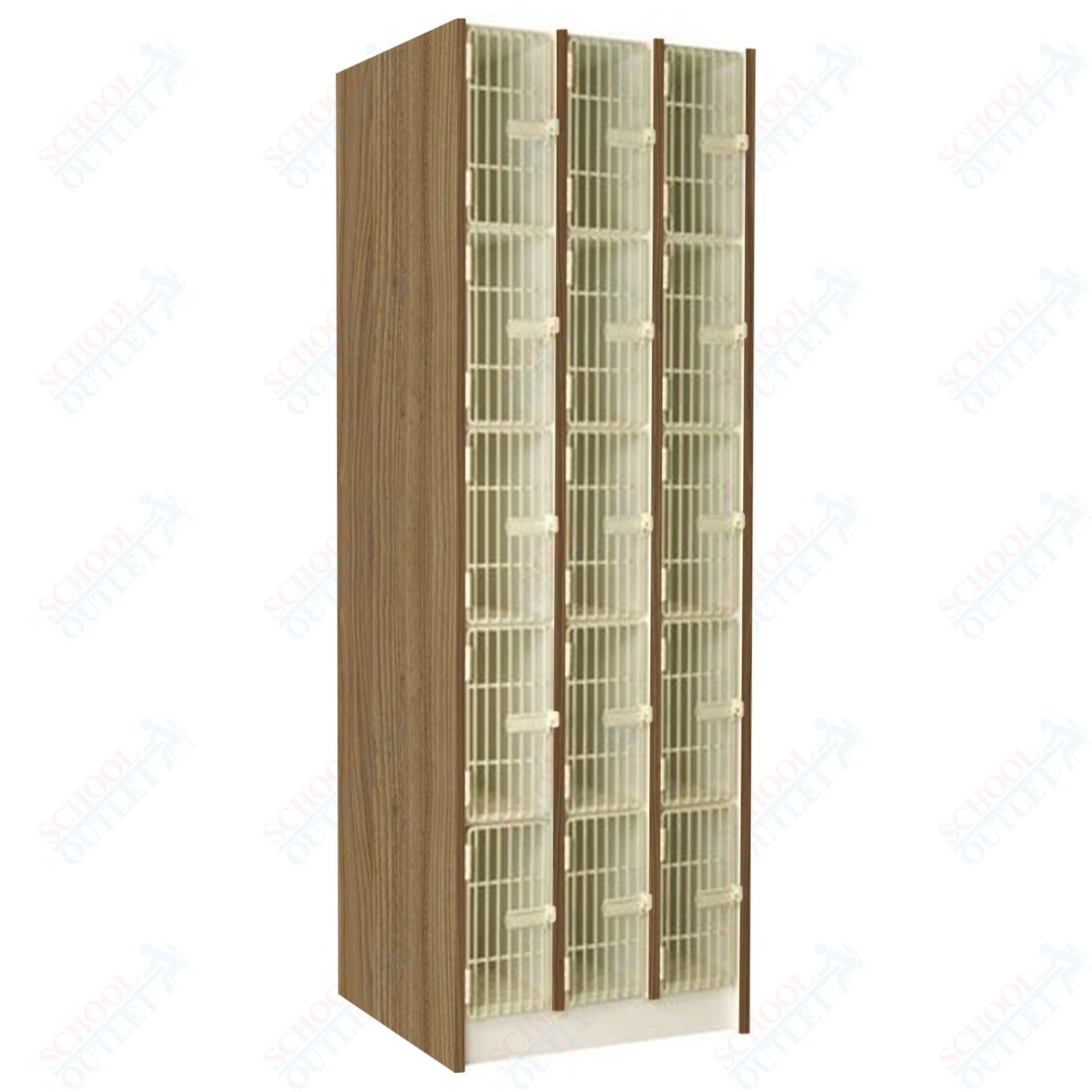 20" Deep Instrument Storage with Acousti - Grille Doors (89610 278420 A) - SchoolOutlet