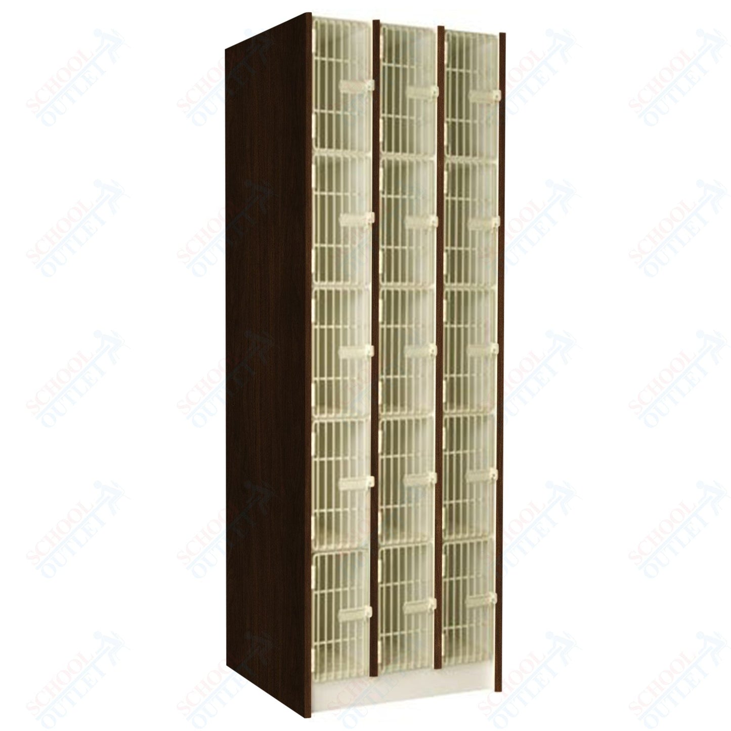 20" Deep Instrument Storage with Acousti - Grille Doors (89610 278420 A) - SchoolOutlet