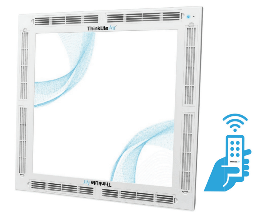 ThinkLite Purilux Air purifying Recessed Mount LED light panel - 400 sq. ft. Coverage, 2' x 2' (TLA - PURILUX - REC) - SchoolOutlet