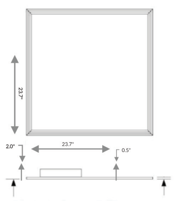 ThinkLite Purilux Air purifying Recessed Mount LED light panel - 400 sq. ft. Coverage, 2' x 2' (TLA - PURILUX - REC) - SchoolOutlet