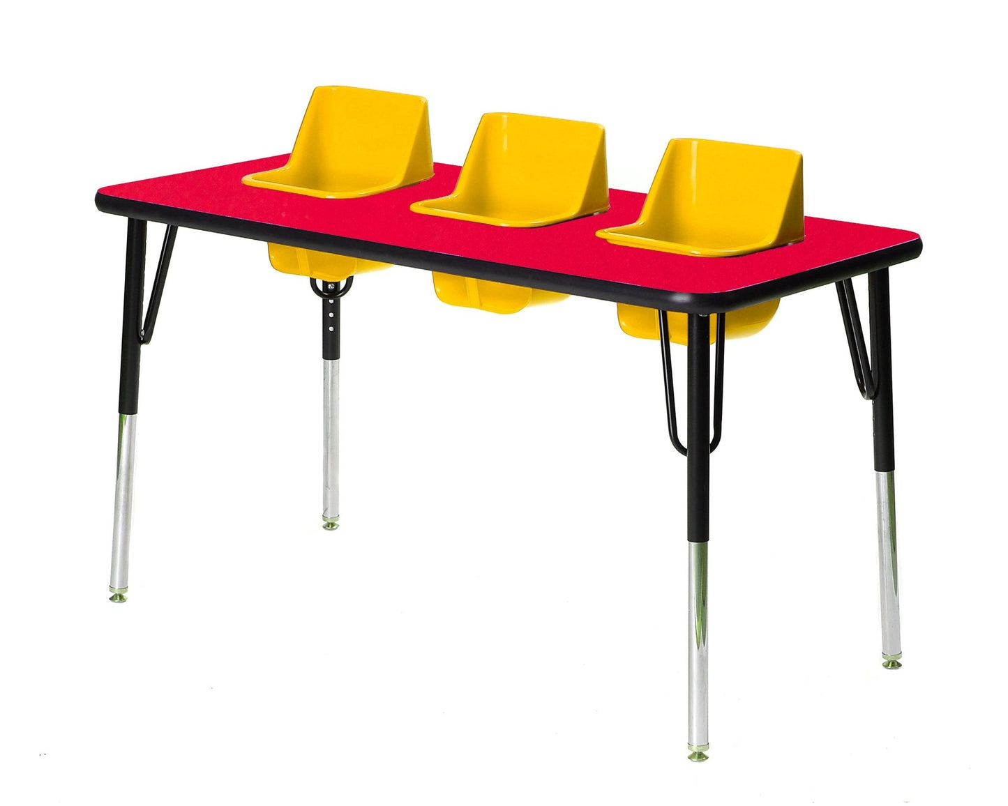 Three-Seat Rectangular  Toddler Table (Toddler Tables TOD-TT3)